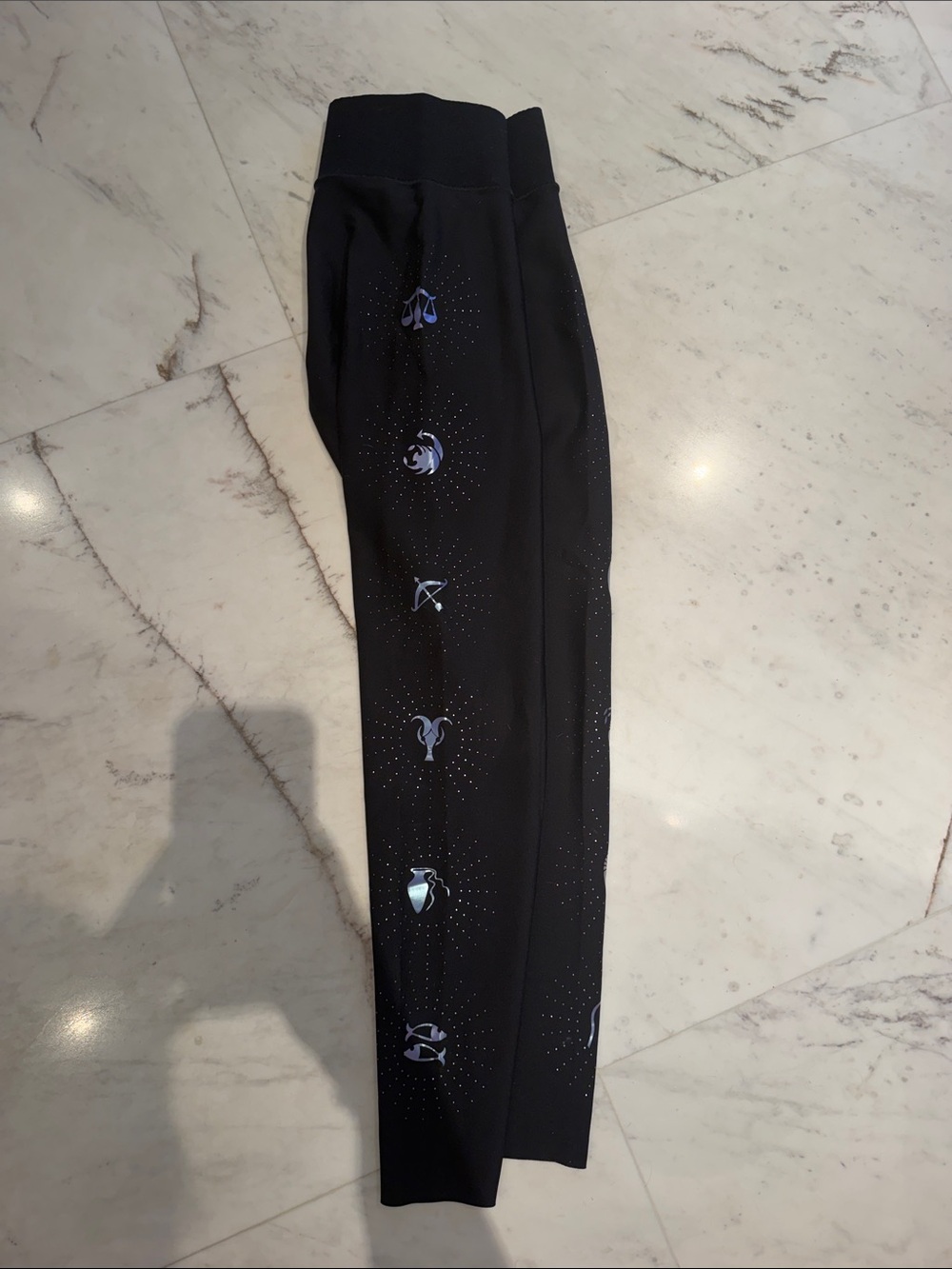 Ultracor Black Zodiac Print Leggings szS 23.5”
